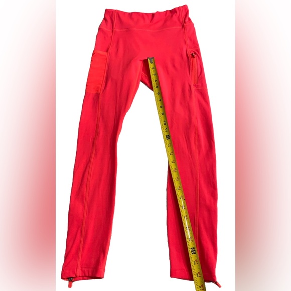 Fabletics Trinity Motion365® HW Utility Legging Women’s M Hot Orange Ankle Zip - Picture 6 of 14